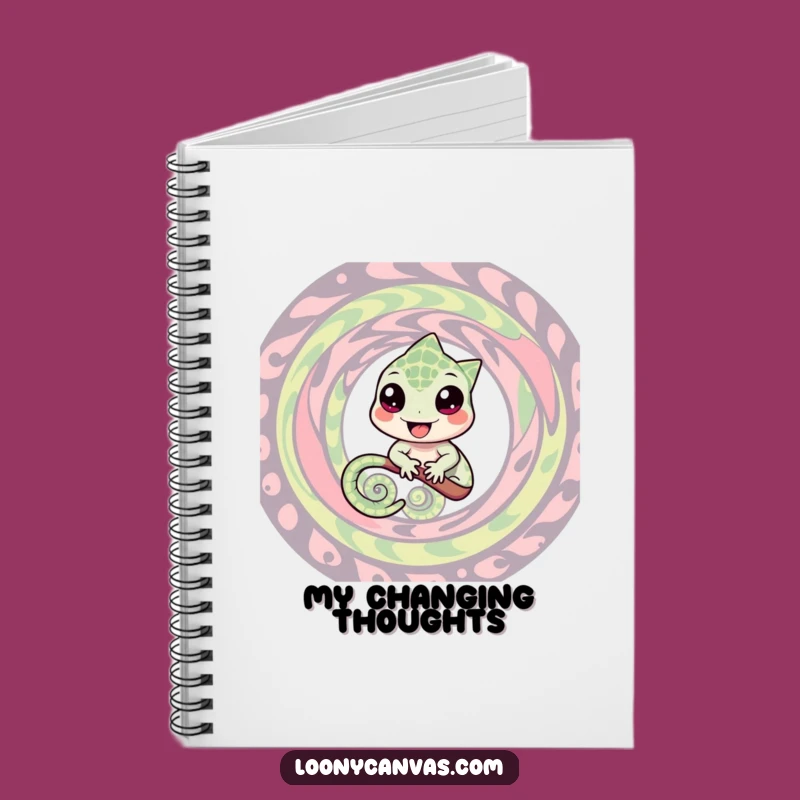 Funny Chameleon Notebook: Swirling Pattern Journal, Hilarious Gift for Creative Thinkers