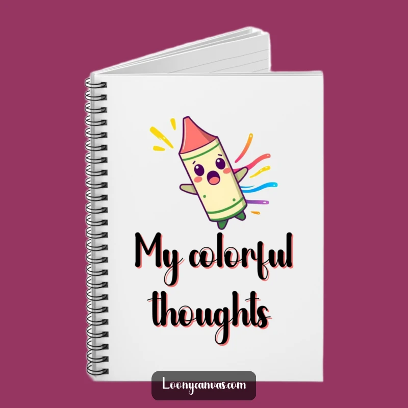 Funny Crayon Notebook: Surprised Character for Jotting Colorful Ideas