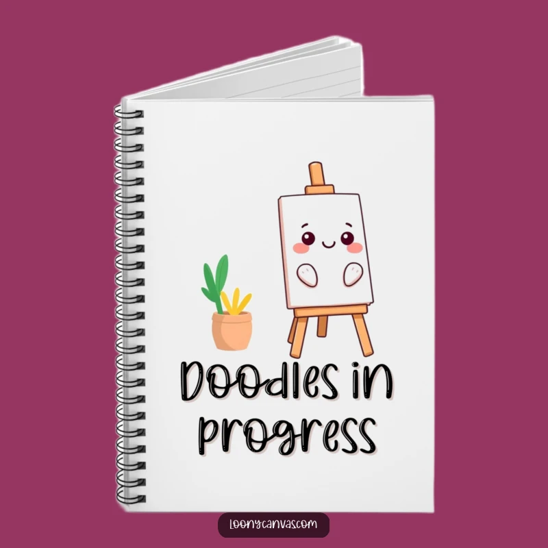 Funny Kawaii Easel Notebook: Jot Down Ideas with Precarious Cheer