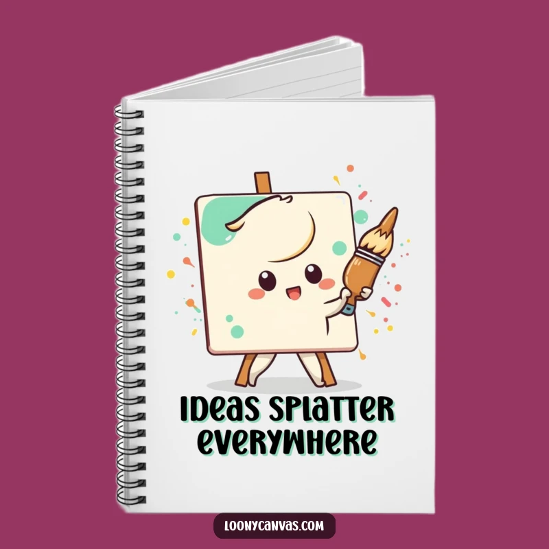 Funny Kawaii Paintbrush Notebook: Sketch Your Ideas with Artistic Humor