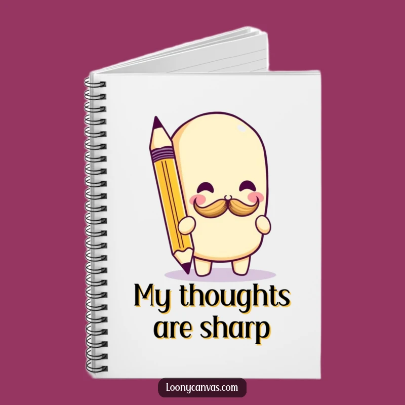 Funny Kawaii Pencil Mustache Notebook: Playful Doodle Journal for Creative Ideas