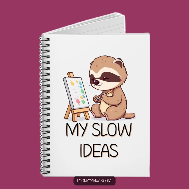 Funny Playful Sloth Painting Notebook: Sketch Your Slow Masterpieces