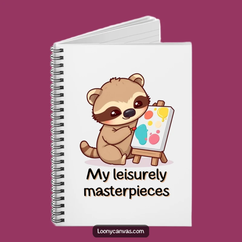 Funny Sloth Artist Notebook: Jot Down Your Slow Ideas - Cool Funny Gift!