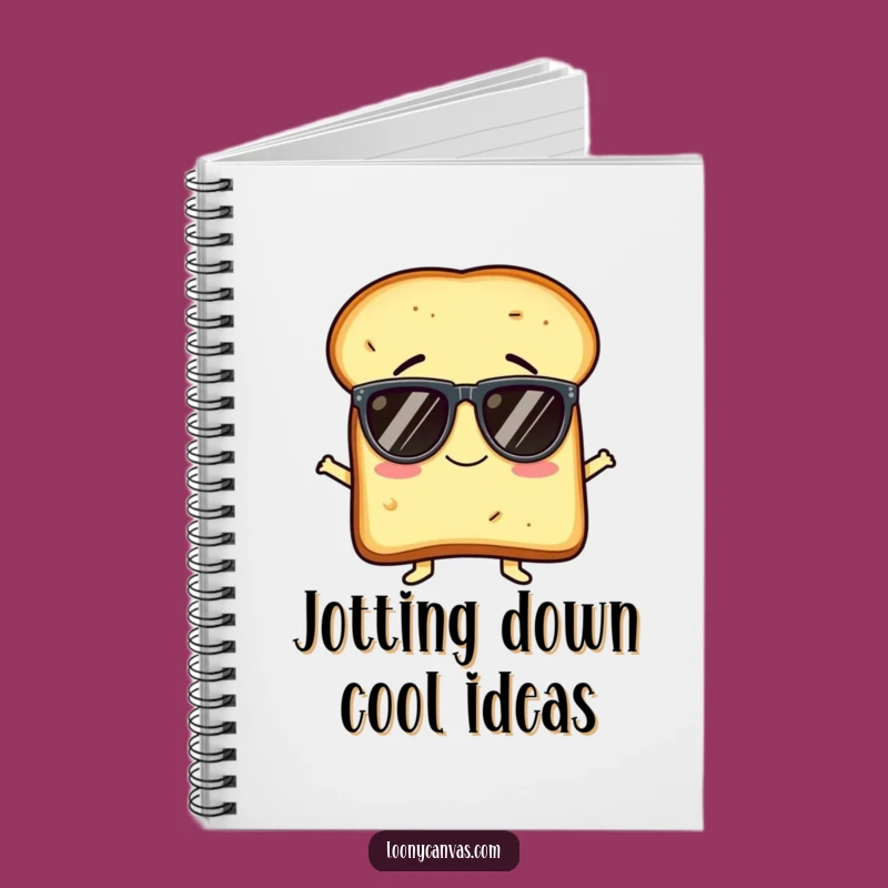 Funny Toast Sunglasses Notebook: Jot Down Ideas with a Giggling Character