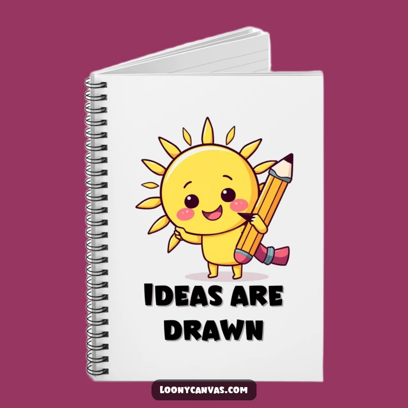 Funny Kawaii Pencil Sun Notebook - Cheerful Sketch Journal, Perfect Humorous Gift