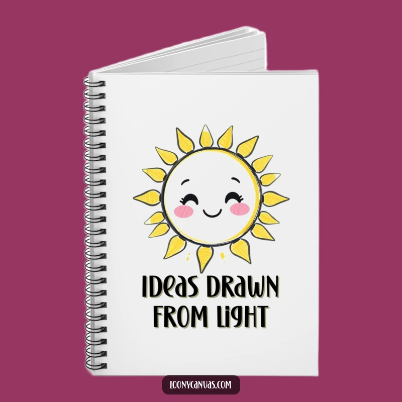 Funny Kawaii Chalk Sun Notebook: Wobbly Drawing Journal for Bright Ideas
