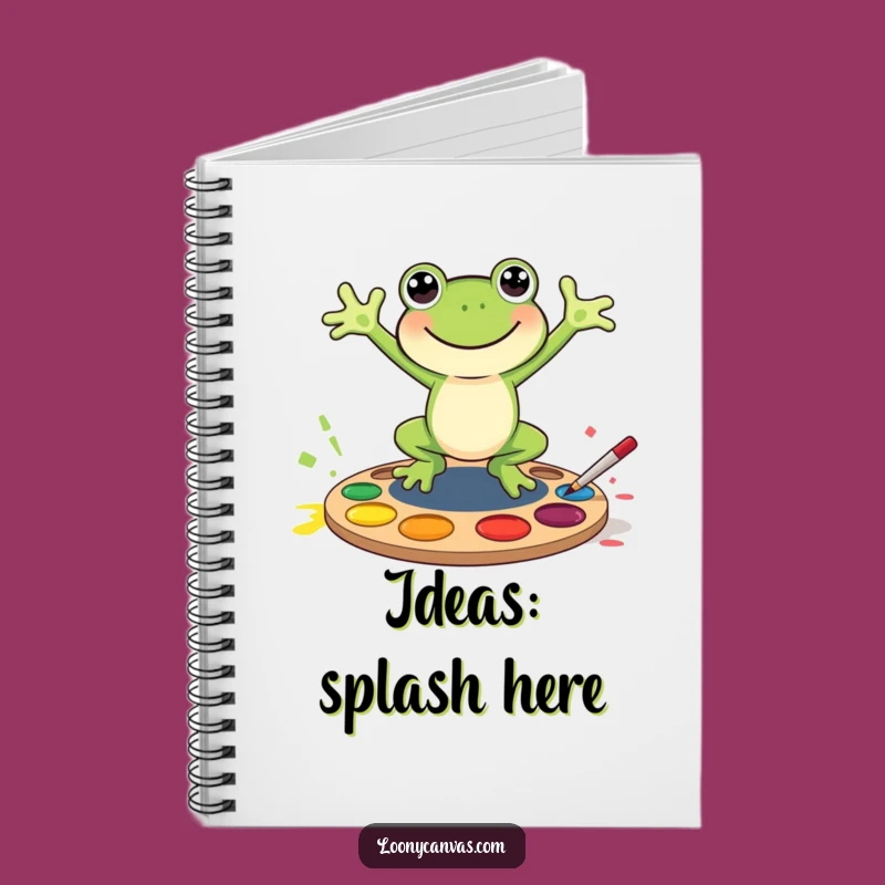 Funny Frog Paint Splash Notebook - Spark Ideas Funny Gift for Artists