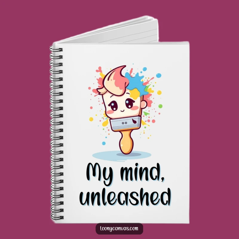 Funny Shy Paintbrush Notebook: Journal Your Creative Splatters