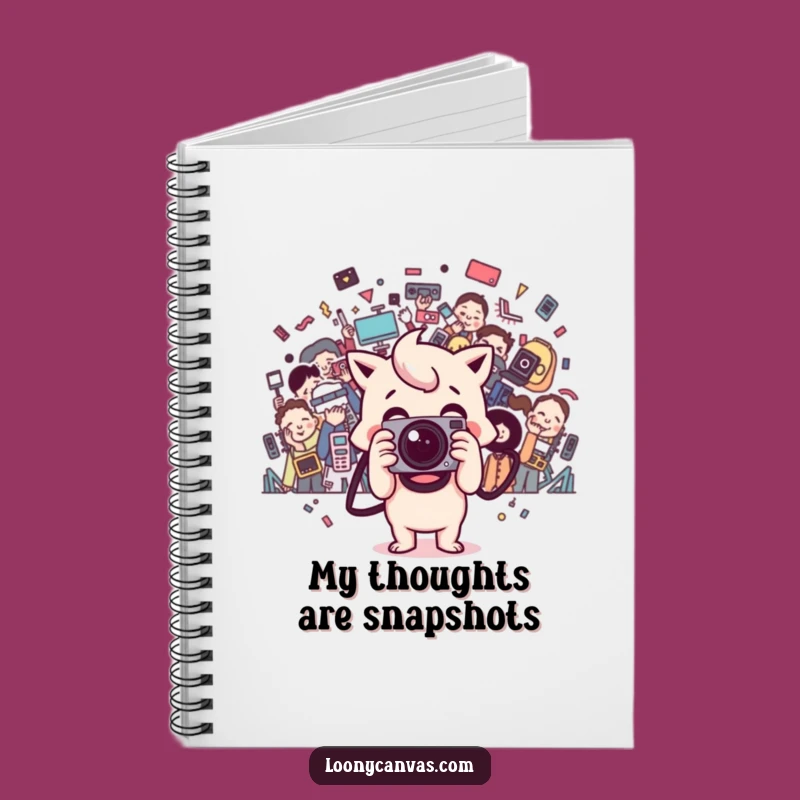 Funny Kawaii Camera Notebook: Document Your Thoughts