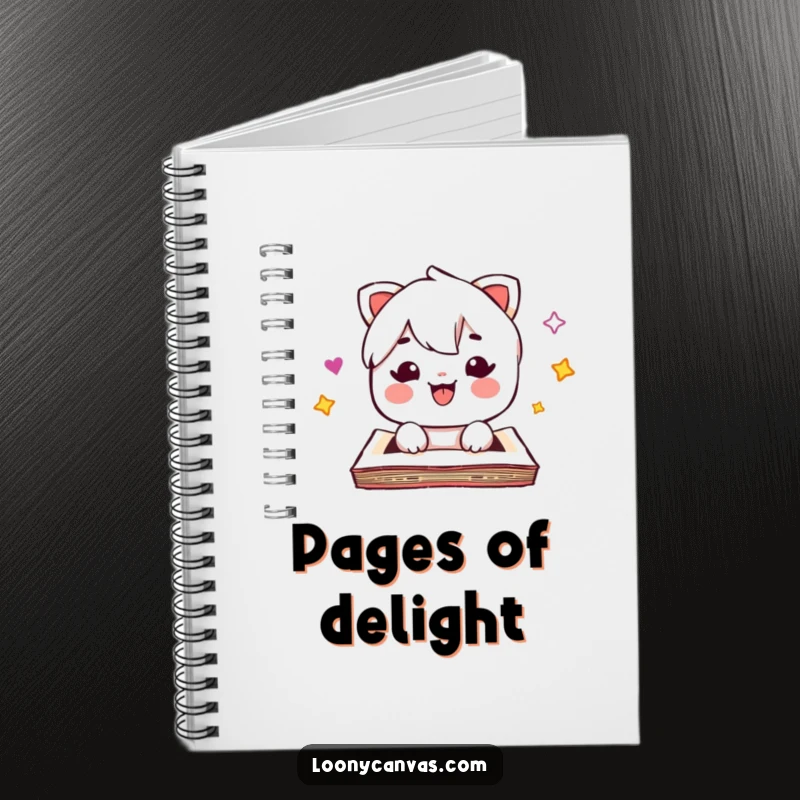 Funny kawaii sketchpad notebook, with a cheerful surprise, humorous and practical stationery, an excellent funny gift.