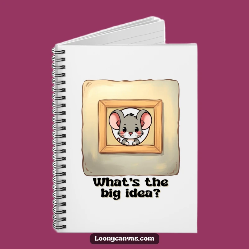Funny Mouse Peeking Art Notebook - Jot Down Secrets Funny Gift for Writers
