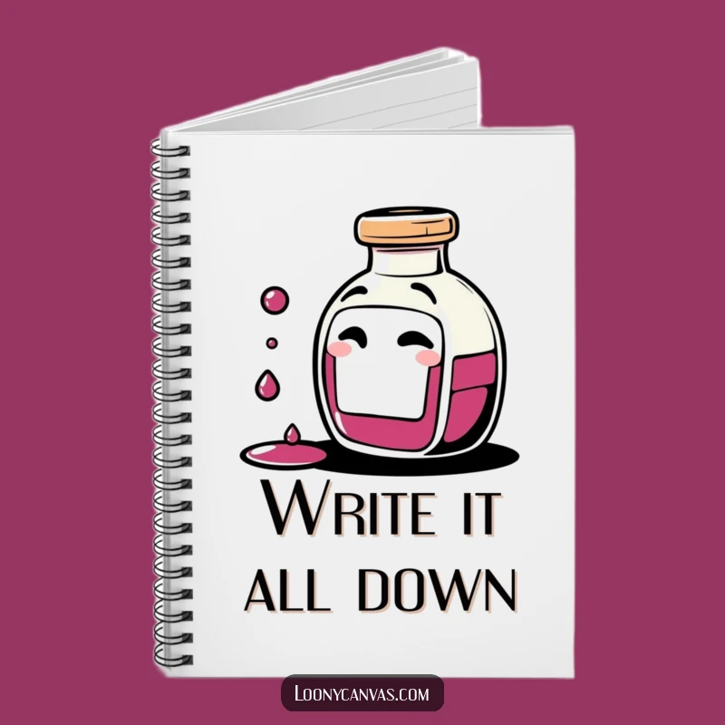 Funny Ink Bottle Notebook: Giggling Character for Jotting Creative Ideas