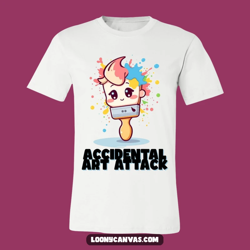 Funny Shy Paintbrush T-Shirt: Embrace Messy Art with Humor