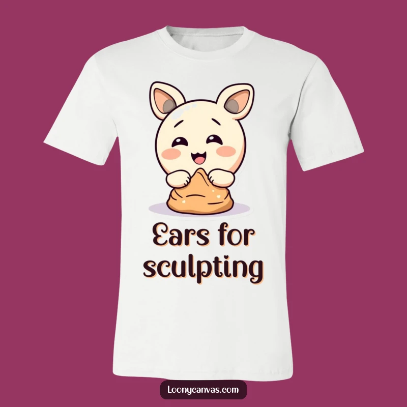 Funny Circle Sculptor T-Shirt: Comical Ear Clay Art Design, Ideal Funny Gift Shirt