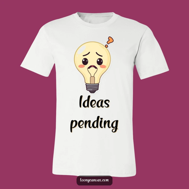 Funny Confused Lightbulb T-Shirt - Wear Your Puzzled Thoughts with Humor