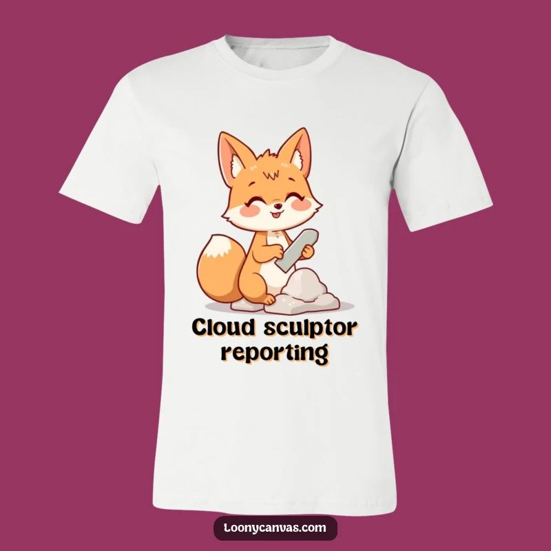 Funny Fox Cloud Sculptor T-Shirt: Wearable Whimsy for Dreamers