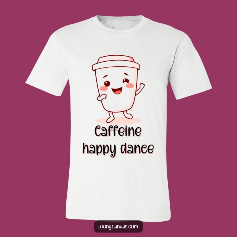 Funny Kawaii Coffee Cup Tee, Dancing Jig Lover Shirt, Morning Energy Gift