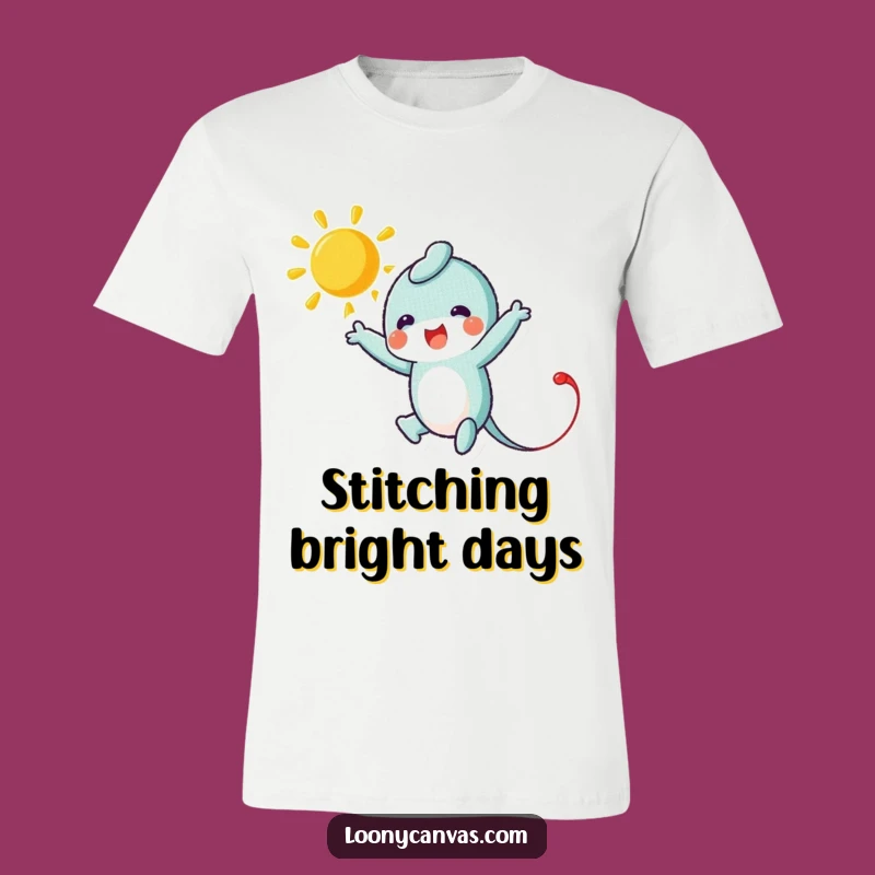Funny Needle T-Shirt: Stitching Sun Design, Hilarious Graphic Tee Gift for Makers