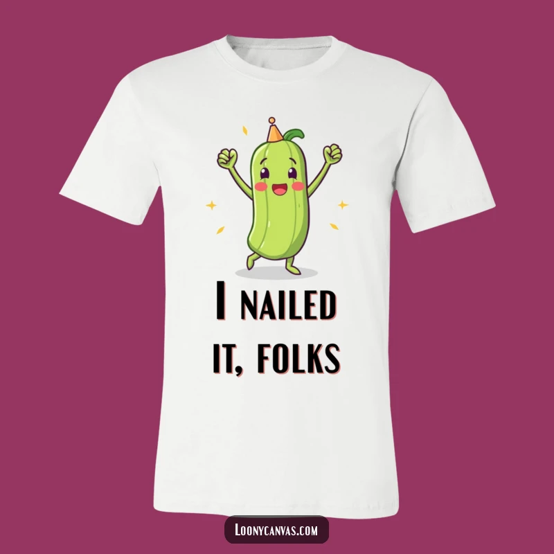 Funny Triumphant Pickle Victory Dance T-Shirt: Wear Your Success