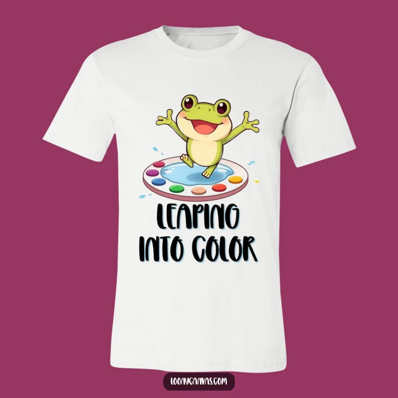 Funny Frog Painter T-Shirt: Joyful Amphibian Art Lover Tee, Ideal Funny Gift!