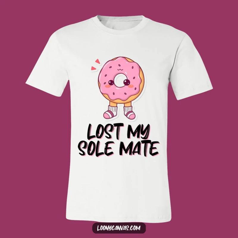 Funny Donut Sock Confusion T-Shirt: Wear Your Quirky Style