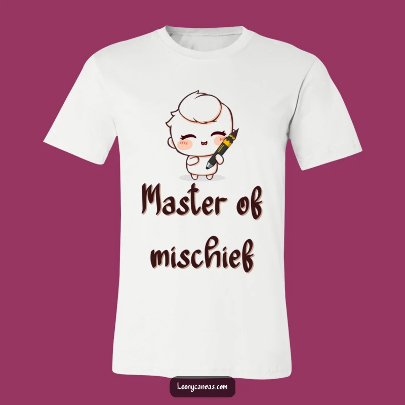 Funny Mischievous Charcoal T-Shirt: Smudge Art with a Wink