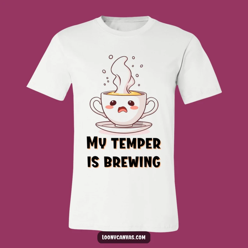 Funny Startled Teacup Geyser T-Shirt: Wear Your Surprise with Style