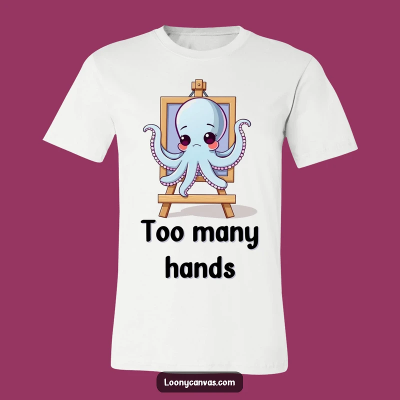 Funny Goofy Octopus Hanging Art T-Shirt: Wear Your Decorating Chaos