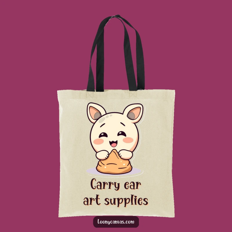 Funny Circle Sculptor Tote Bag: Quirky Ear Art Accessory, Great Funny Gift