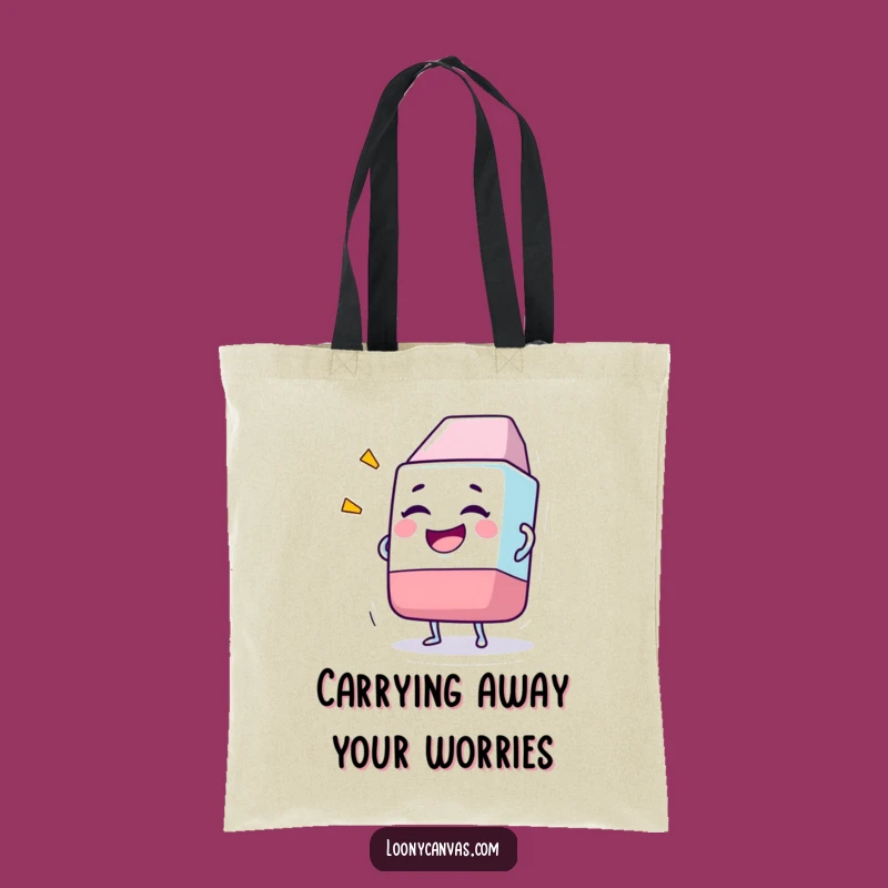 Funny Giggling Eraser Tote Bag: Carry Your Art and Laughter