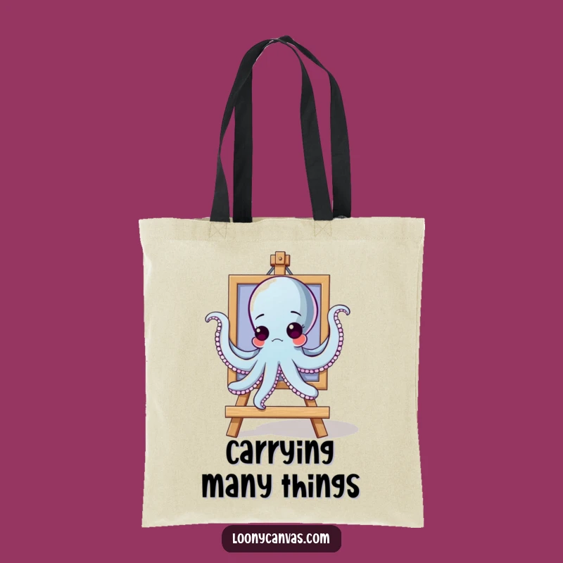 Funny Goofy Octopus Hanging Art Tote Bag: Carry Your Decor Dreams