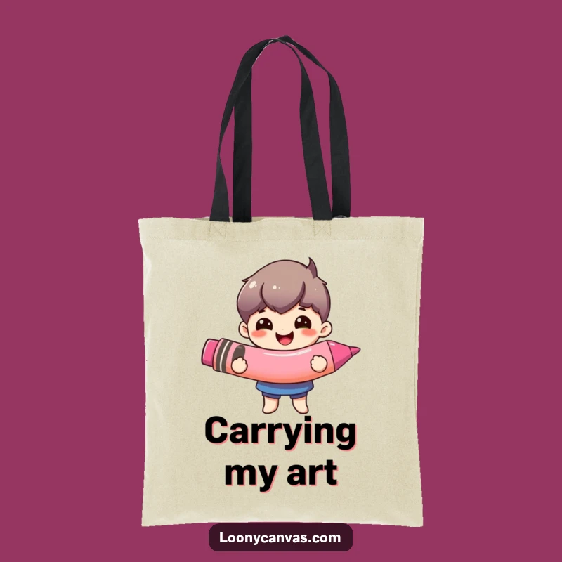 Funny Oversized Crayon Tote Bag: Carry Your Art Supplies in Style, Great Funny Gift!