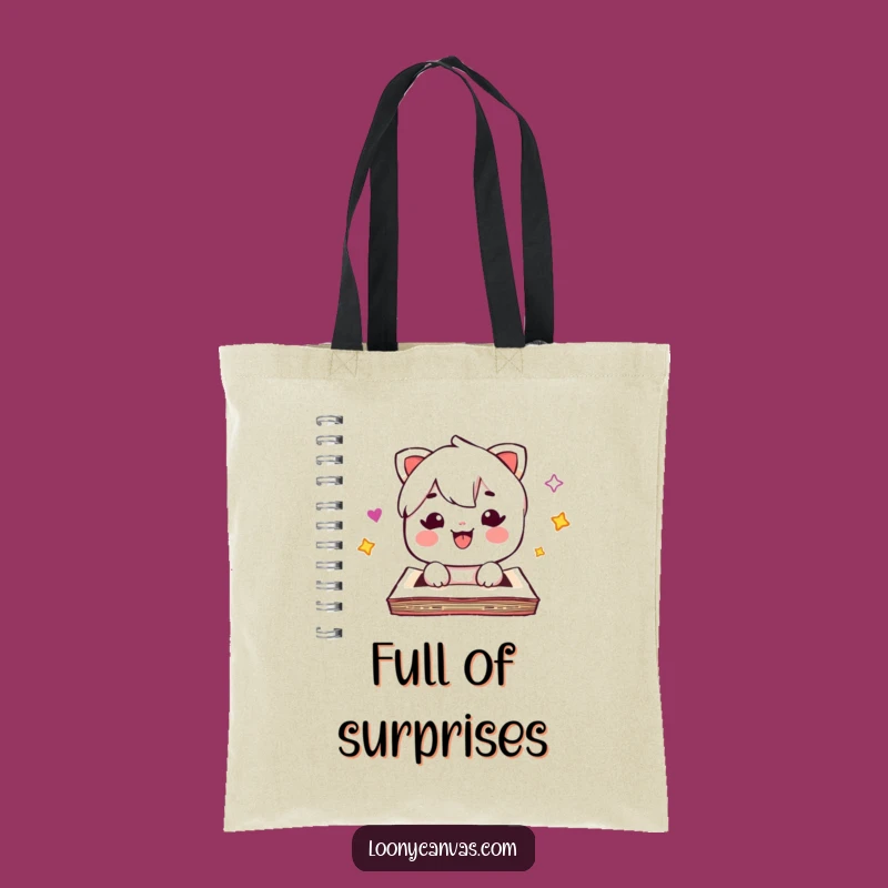 Funny Kawaii Sketchpad Tote Bag: Carry Your Cheerful Surprises in Style