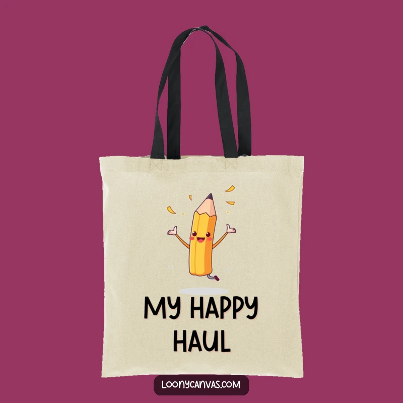 Funny Cheerful Pencil Tote: Carry Your Joyful Creations