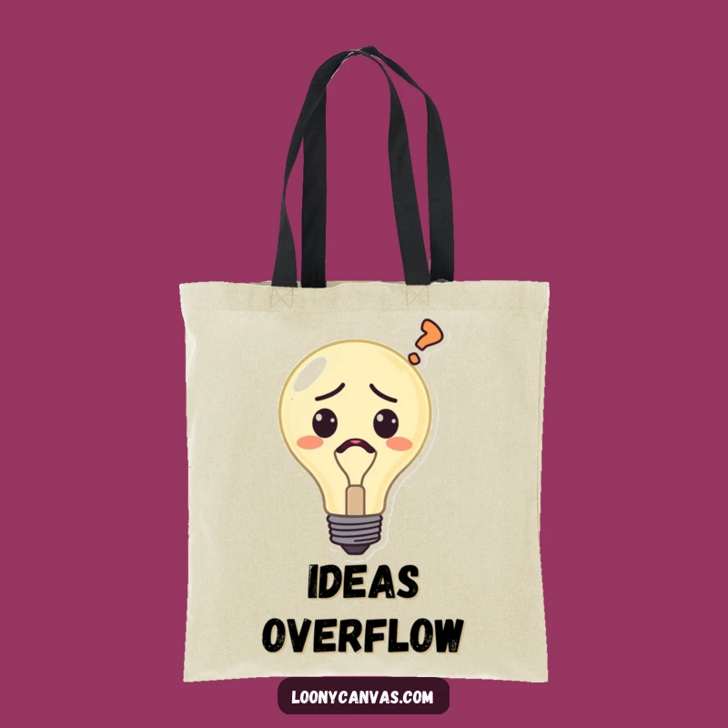 Funny Confused Lightbulb Tote Bag - Carry Your Questions in Style