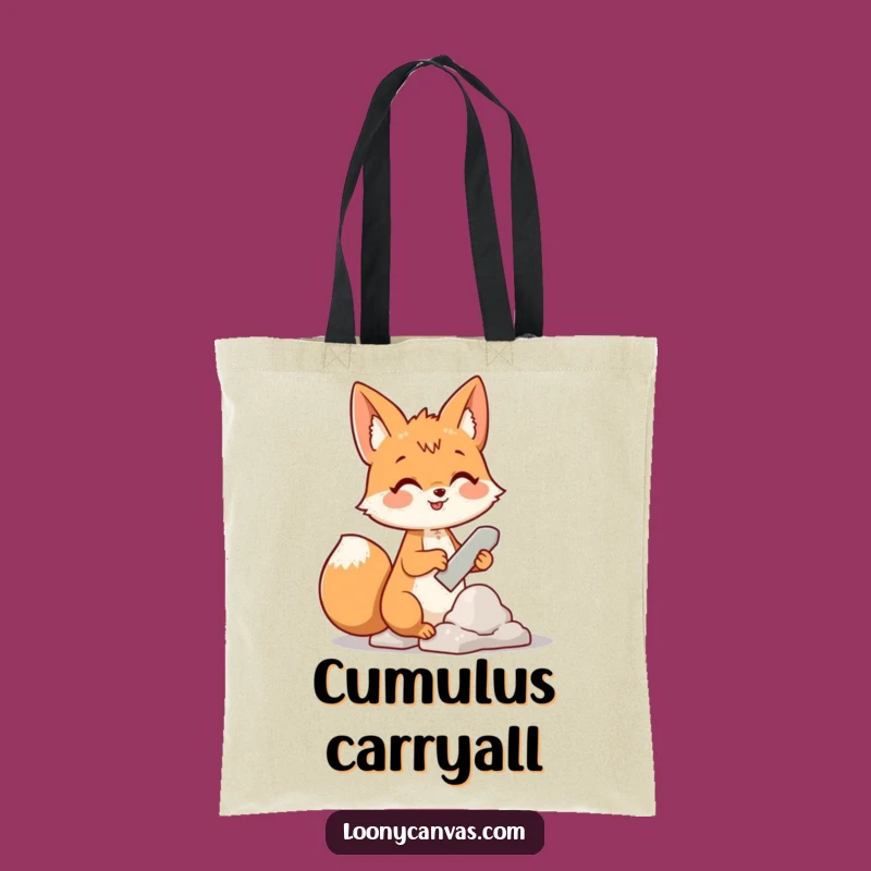 Funny Fox Cloud Sculptor Tote Bag: Carry Your Dreams in Style