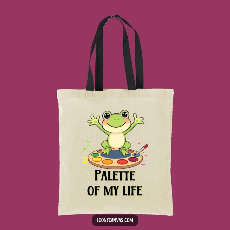 Funny Frog Paint Splash Tote Bag - Artistic & Practical Funny Gift