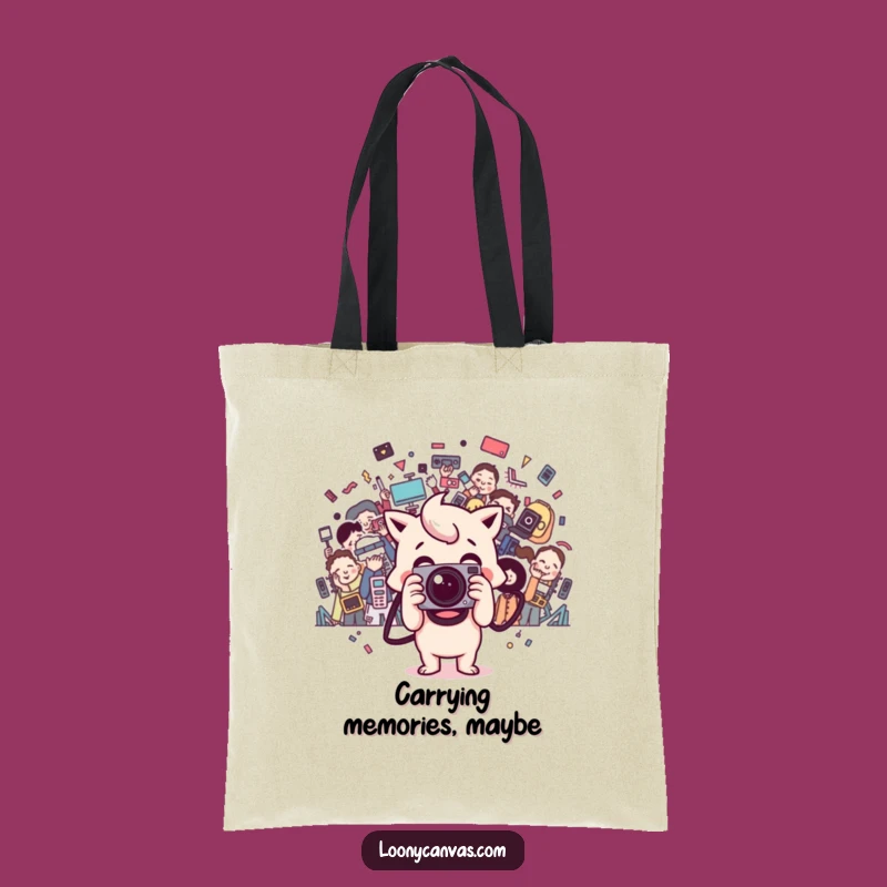 Funny Kawaii Camera Tote Bag: Carry Your Creative Chaos