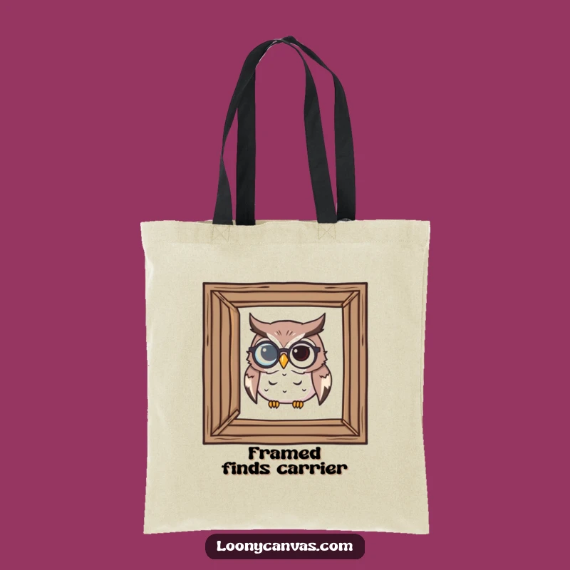 Funny Owl Art Critic Tote Bag: Carry Your Standards High